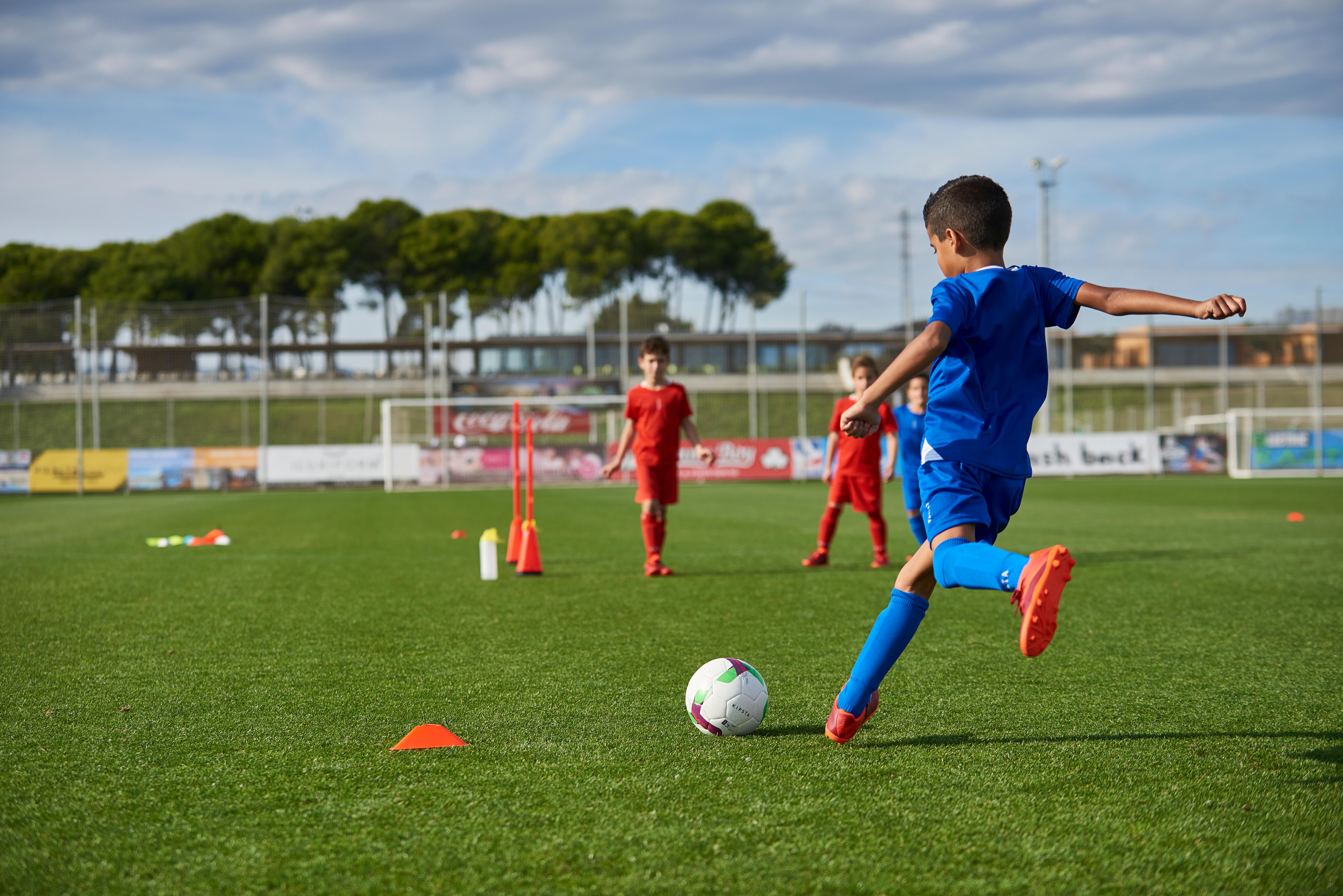 Kids' Soccer Shorts - F 100 Blue - KIPSTA