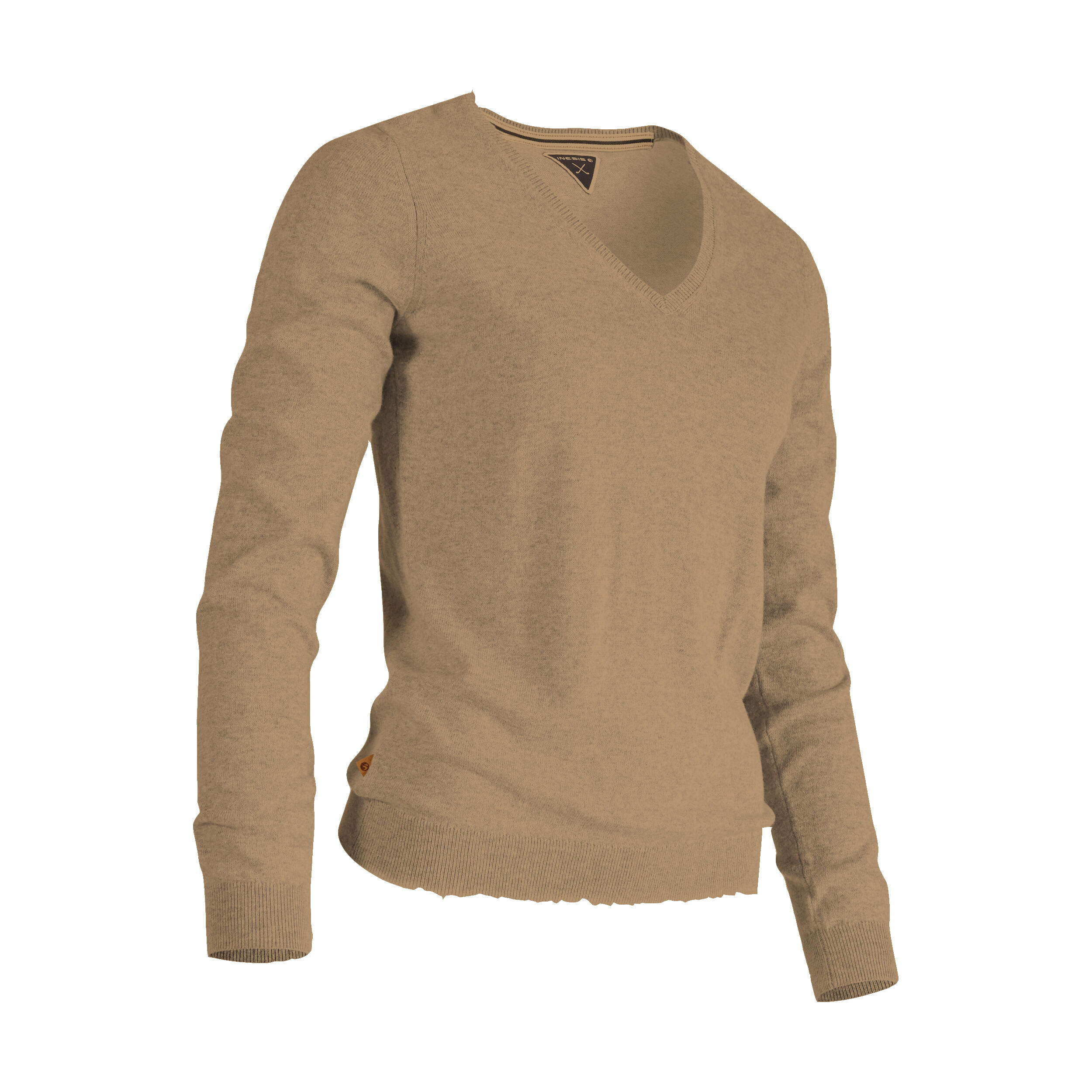 INESIS Women's golf V-neck pullover MW500 - Beige