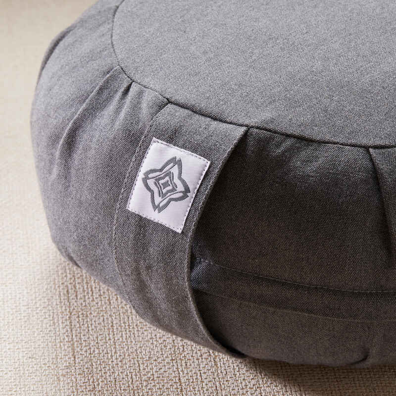 Yoga & Meditation Zafu Cushion Mottled Grey Decathlon