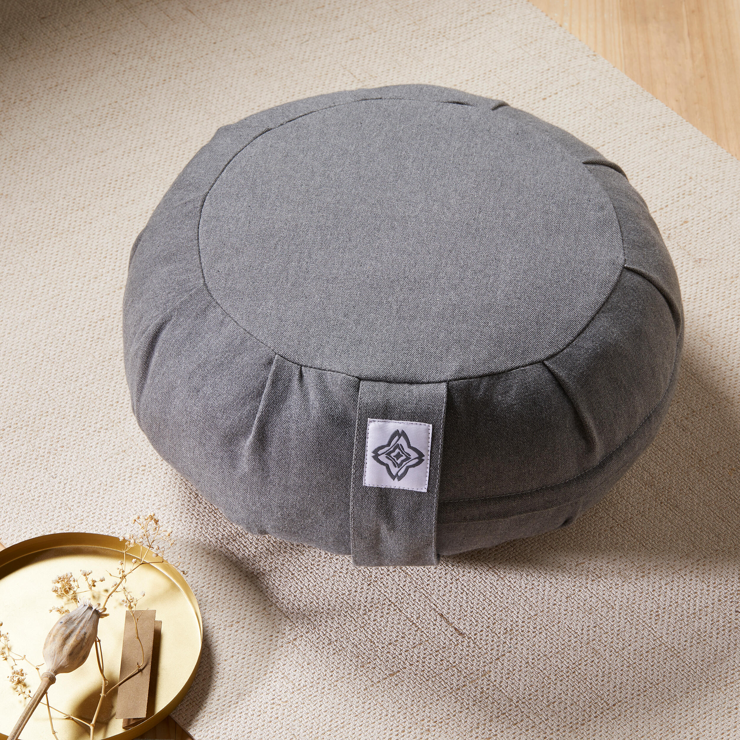 Zafu Coussin Meditation Traversin De Yoga Cylindrique Rond Doux, Idéal Pour Soulager Les Maux De Dos, Le Ventre Et Pour Coussin Yoga Méditation