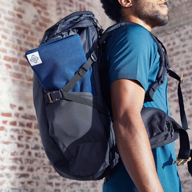 Kaymaz Yoga Matı Havlusu - Lacivert - 183cm X 61cm X 1mm