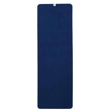 Полотенце для йоги нескользящее серое / синее