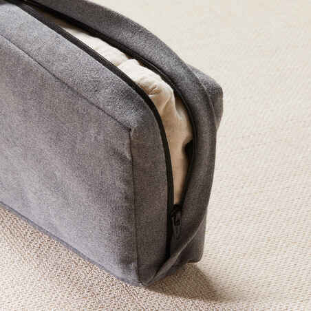 Fabric Yoga Block/Cushion - Grey