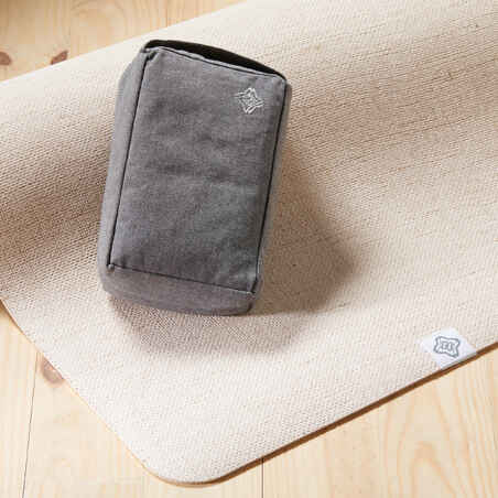 Fabric Yoga Block/Cushion - Grey