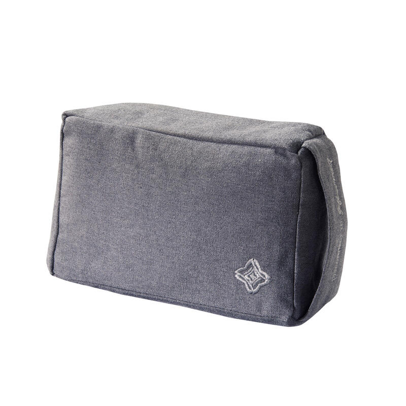 BRIQUE / COUSSIN DE YOGA GRISE EN TISSU