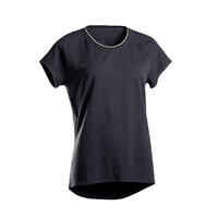 T-Shirt sanftes Yoga Damen schwarz