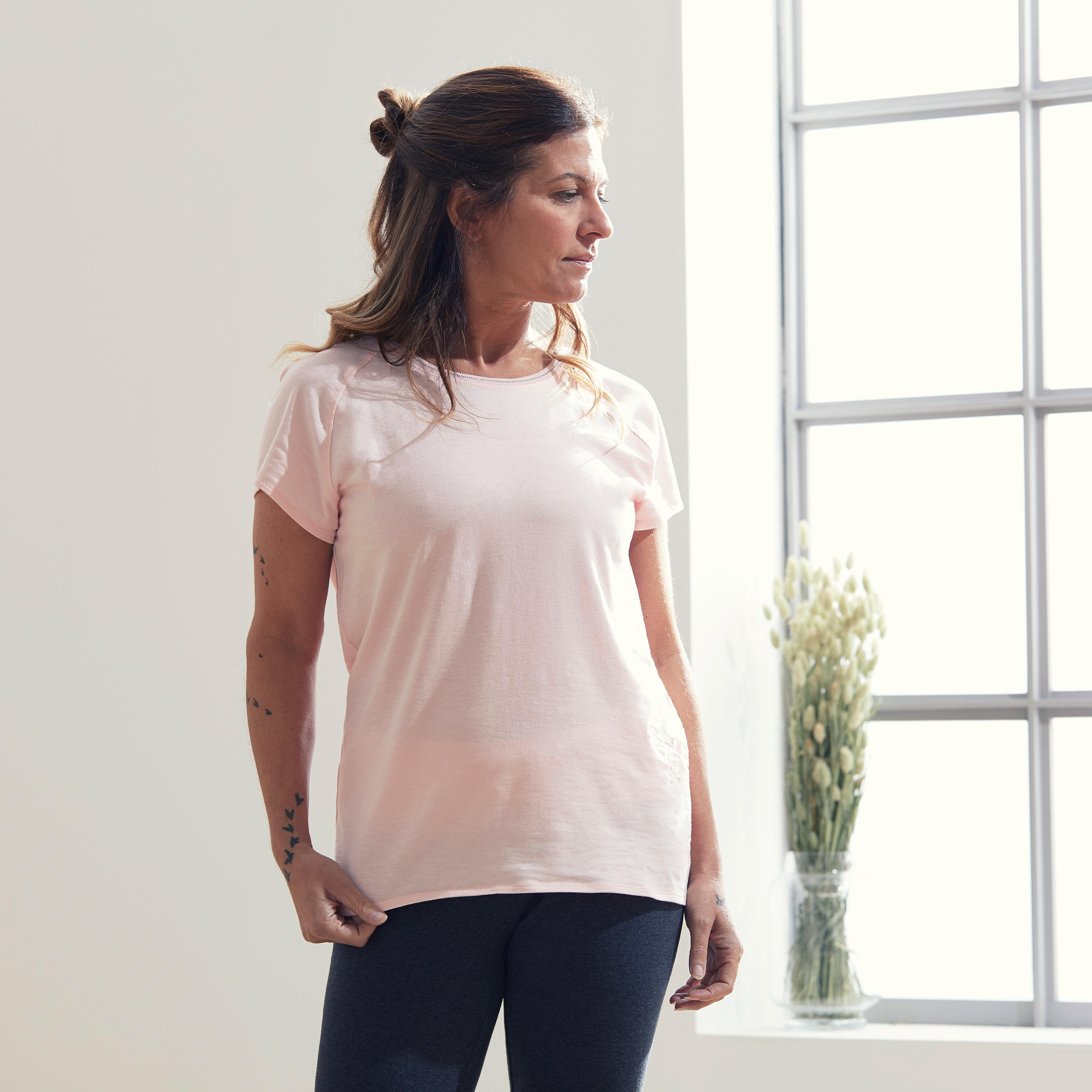 camiseta yoga mujer decathlon