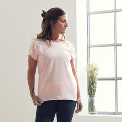 Camiseta Manga Corta Yoga Mujer ecodiseñada rosa