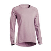 Long-Sleeved Yoga Organic Cotton T-Shirt - Plum