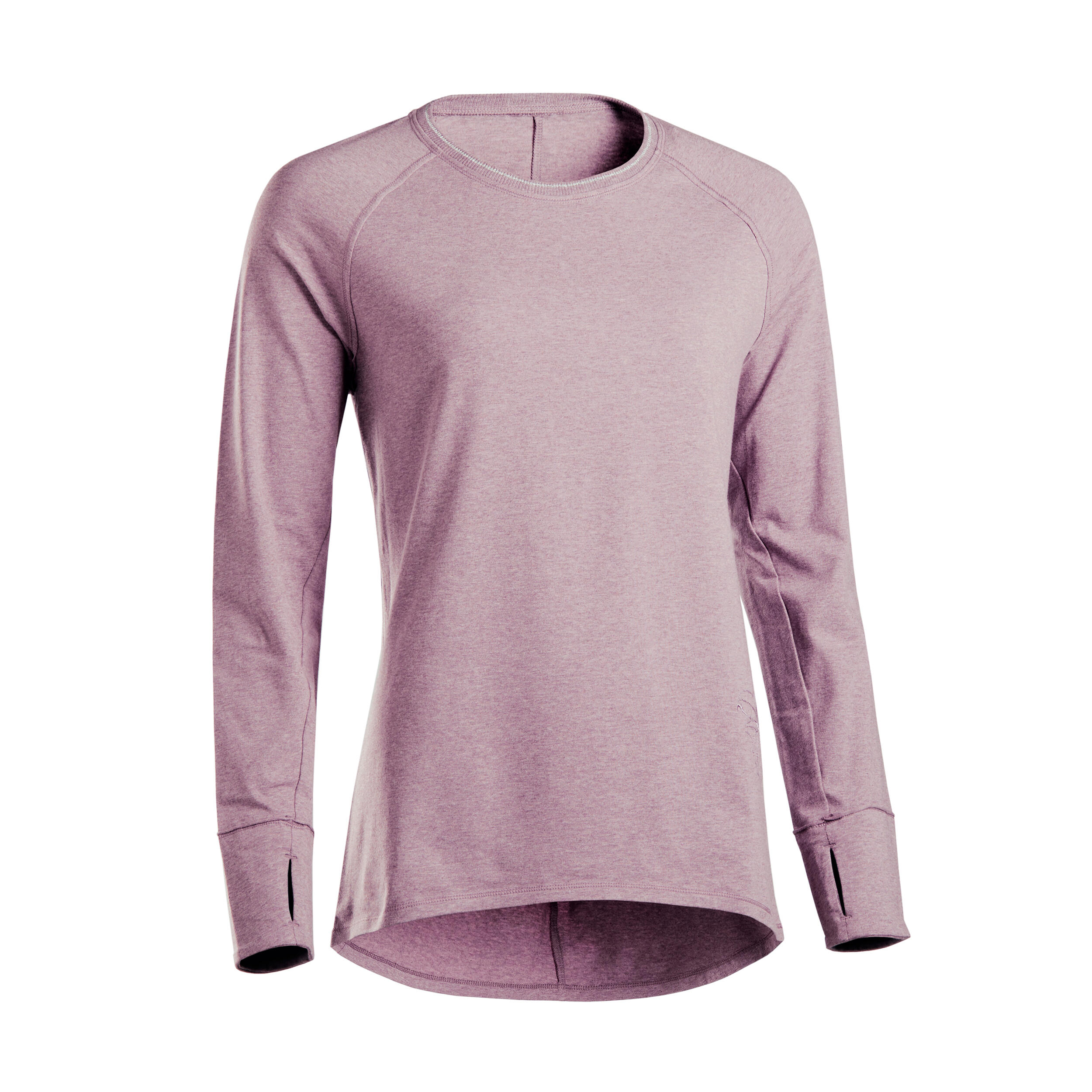 Long-Sleeved Yoga Organic Cotton T-Shirt - Plum 2/9