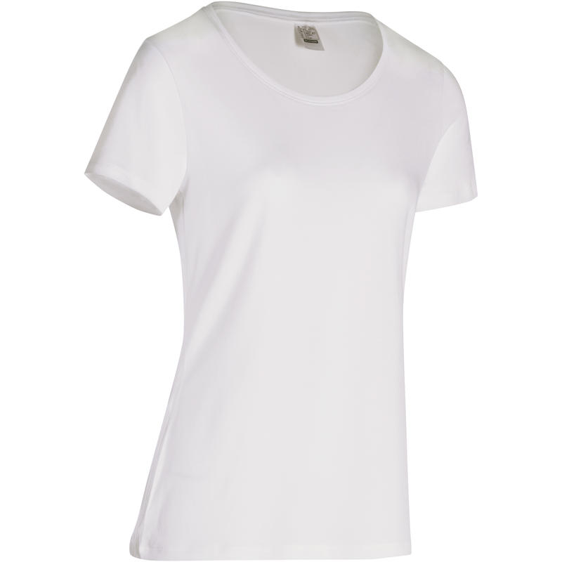 Active Women's Regular-Fit Short-Sleeved Fitness T-Shirt - White