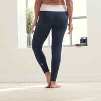 Women's Yoga Cotton Leggings - Grey/Pink