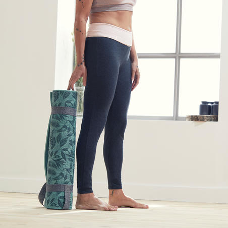 Leggings Yoga Mujer Gris/Rosa Algodón Responsable