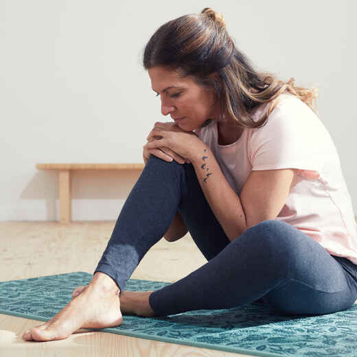 
      CALZAS YOGA MUJER GRIS ROSADO ALGODÓN
  