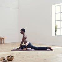 Pantalón Yoga Mujer  Ecodiseñado Algodón Gris Rosado