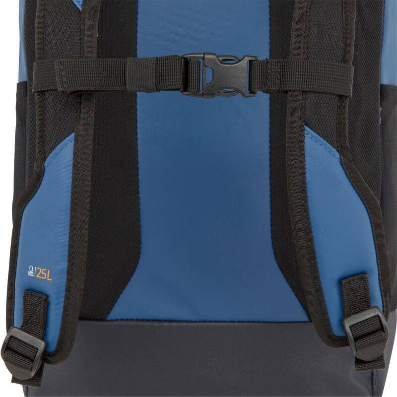 Waterafstotende rugzak voor zeilen 25 liter marineblauw
