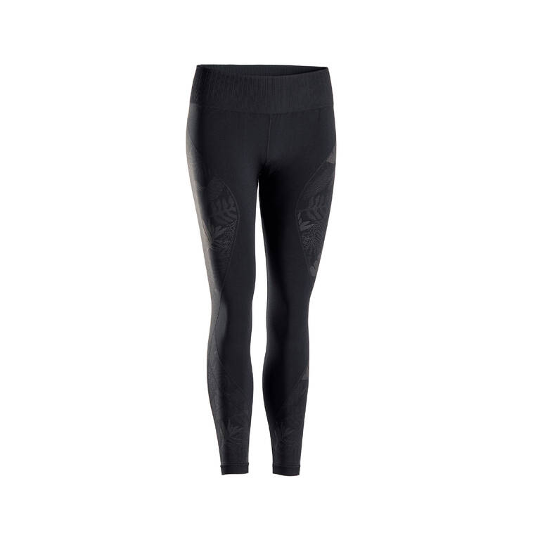 Seamless 7/8 Yoga Leggings - Black/Anthracite