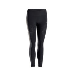 Naadloze 7/8-legging voor yoga zwart/antracietgrijs