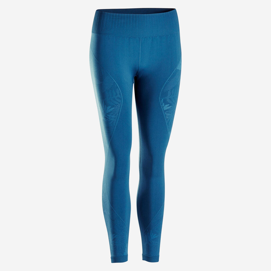 LEGGING 7/8 YOGA SANS COUTURES BLEU CANARD