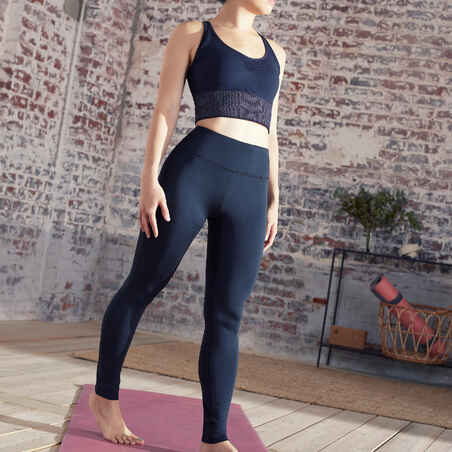 Leggings para yoga dinámico de talle alto para Mujer Kimjaly negro