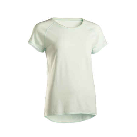 T-Shirt sanftes Yoga Damen grün