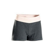 Women's Organic Cotton Yoga Shorts - Grey/Pink