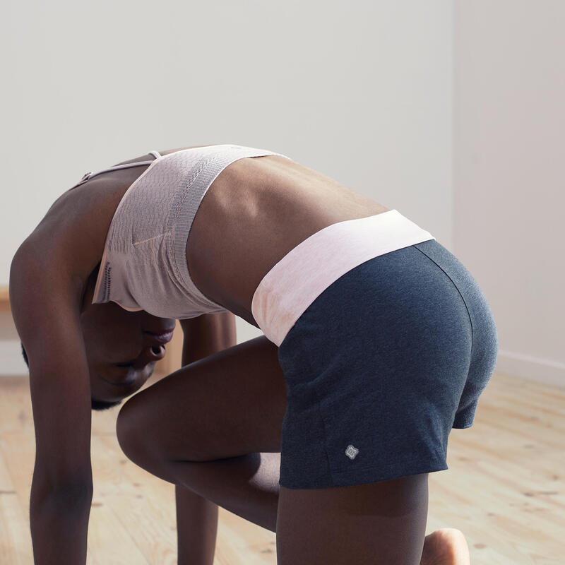 Pantalon scurt eco Yoga Uşoară gri-roz Damă 