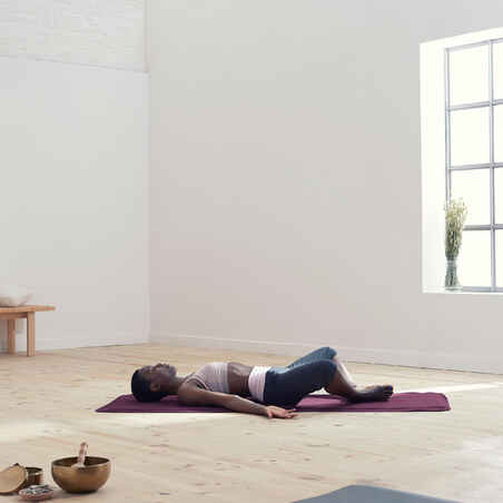 Γυναικείο, οικολογικά σχεδιασμένο, βαμβακερό παντελόνι κάπρι για yoga - Γκρι/Ροζ