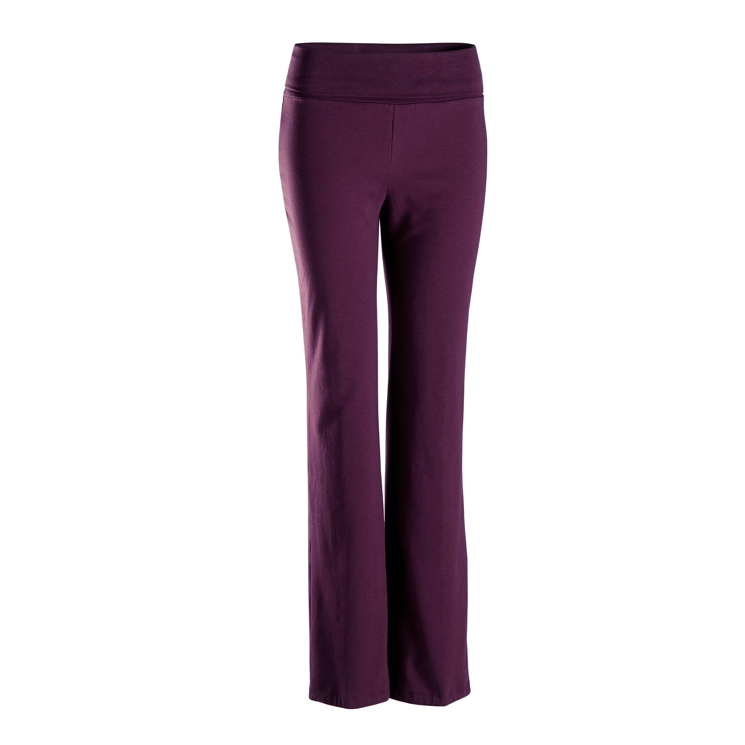 Women's Organic Cotton Yoga Bottoms - Burgundy