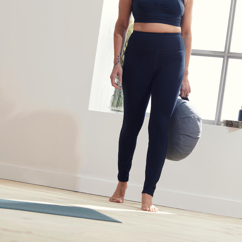 LEGGING TECH YOGA FEMME EN COTONS RESPONSABLES NOIR