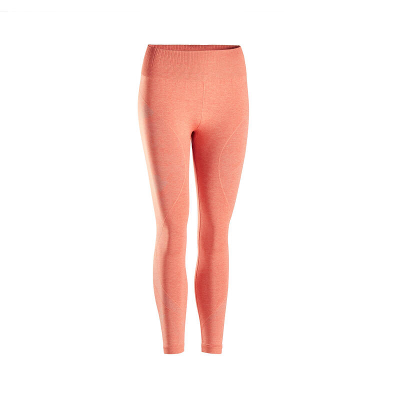 LEGGING 7/8 YOGA DYN SANS COUTURES CORAIL CHINE
