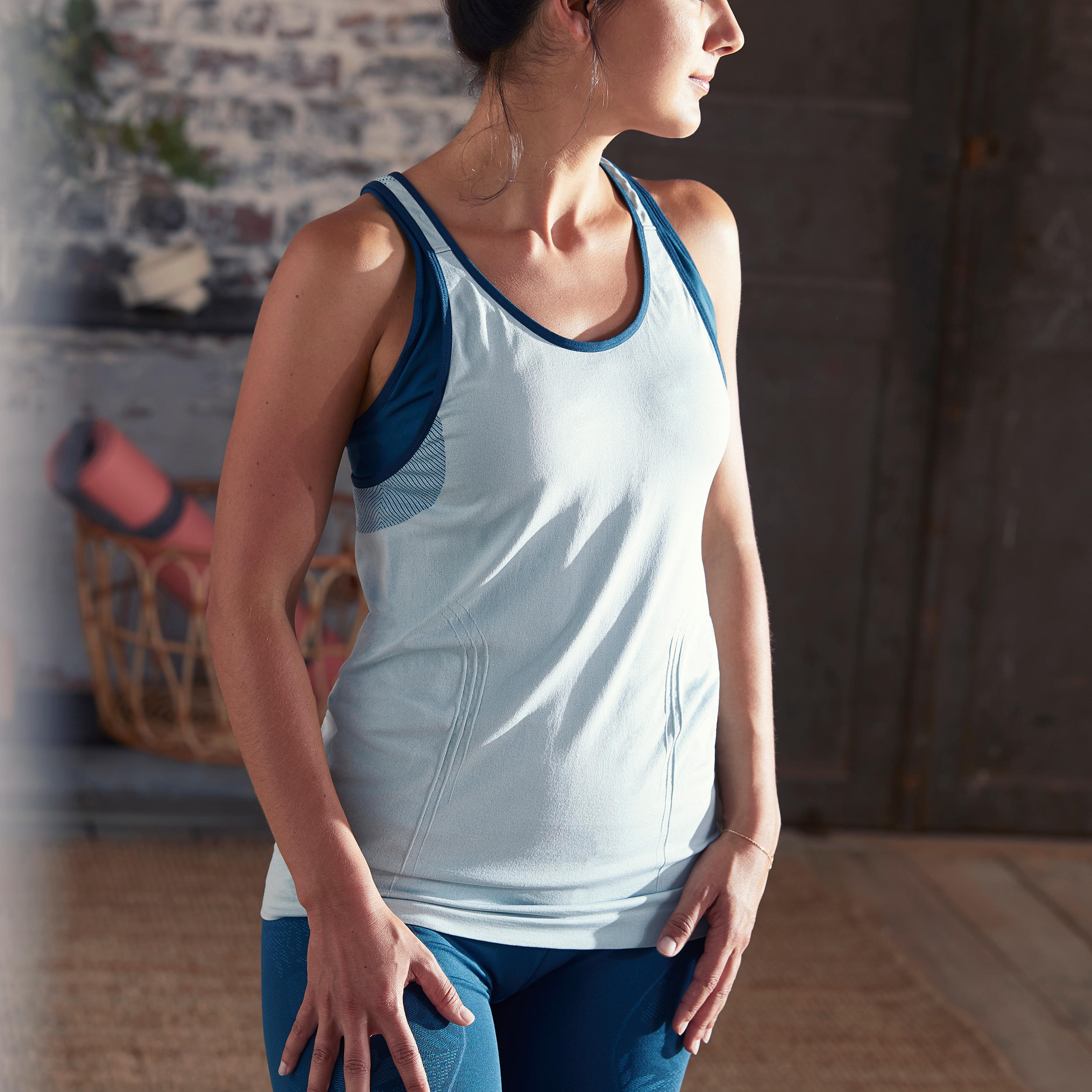 camiseta yoga mujer decathlon