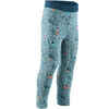 Kids' Basic Cotton Leggings - Blue with Motifs