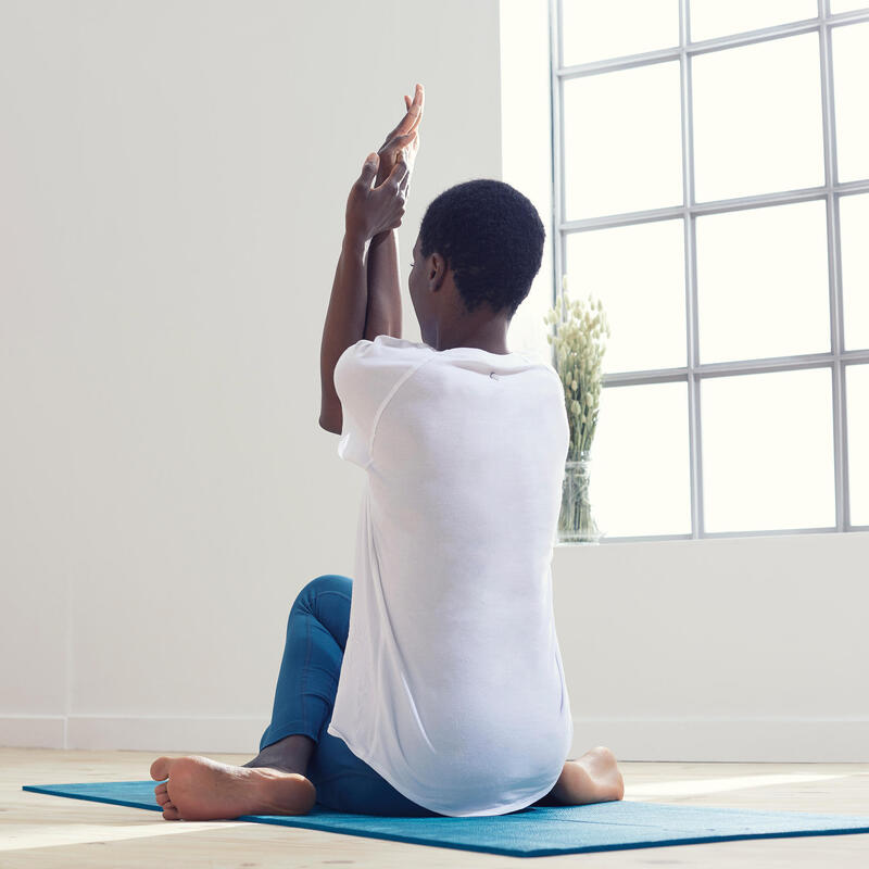 Tricou Yoga Ușoară Alb Damă 