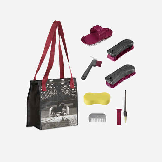 
      Kit de limpieza de equitación para caballo -Fouganza
  