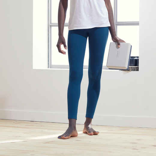 
      Women's Technical Cotton Yoga Leggings - Teal
  