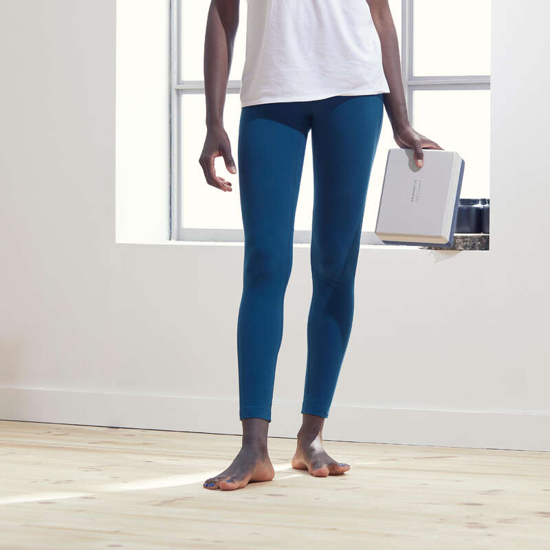 WOMAN YOGA APPAREL Fitness and Gym - Women's Gentle Yoga Leggings DOMYOS - Gym Activewear