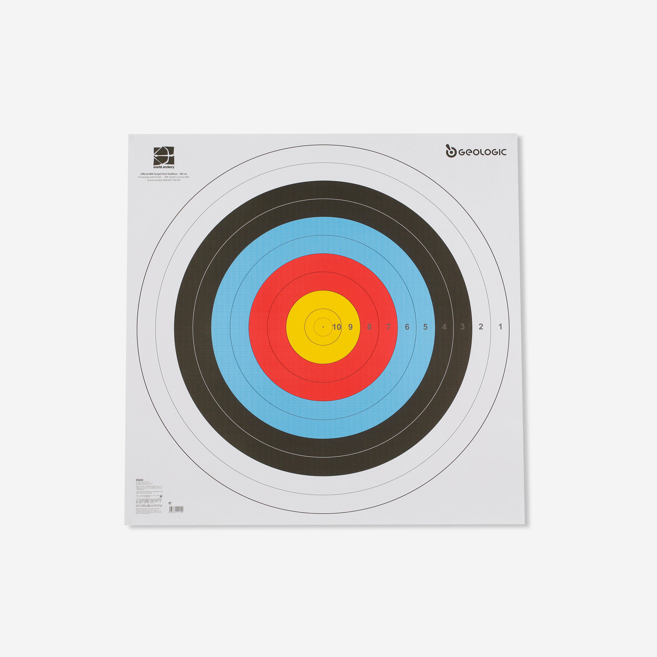 5 Archery Target Faces 80x80 cm 3/5