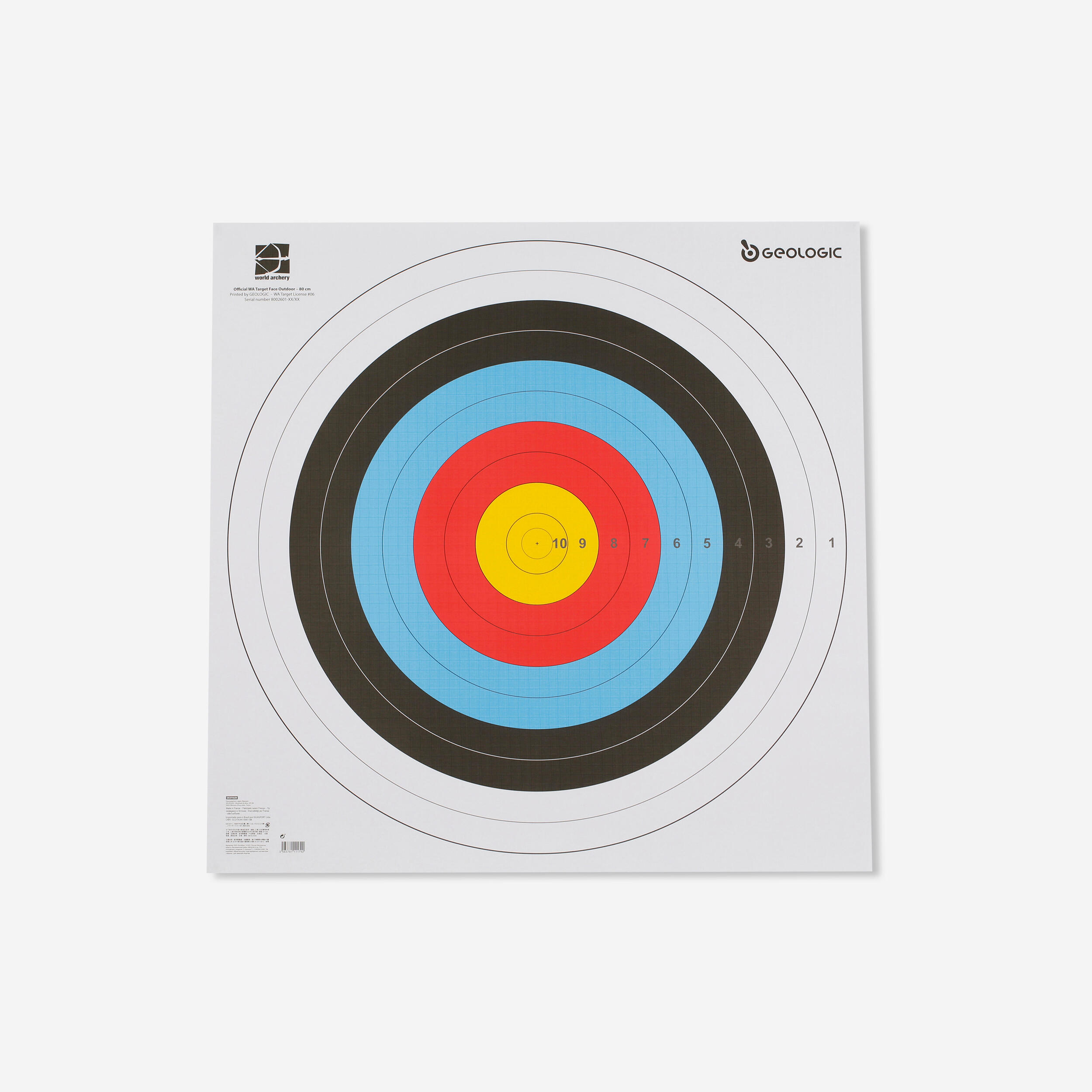 5 Archery Target Faces 80x80 cm 