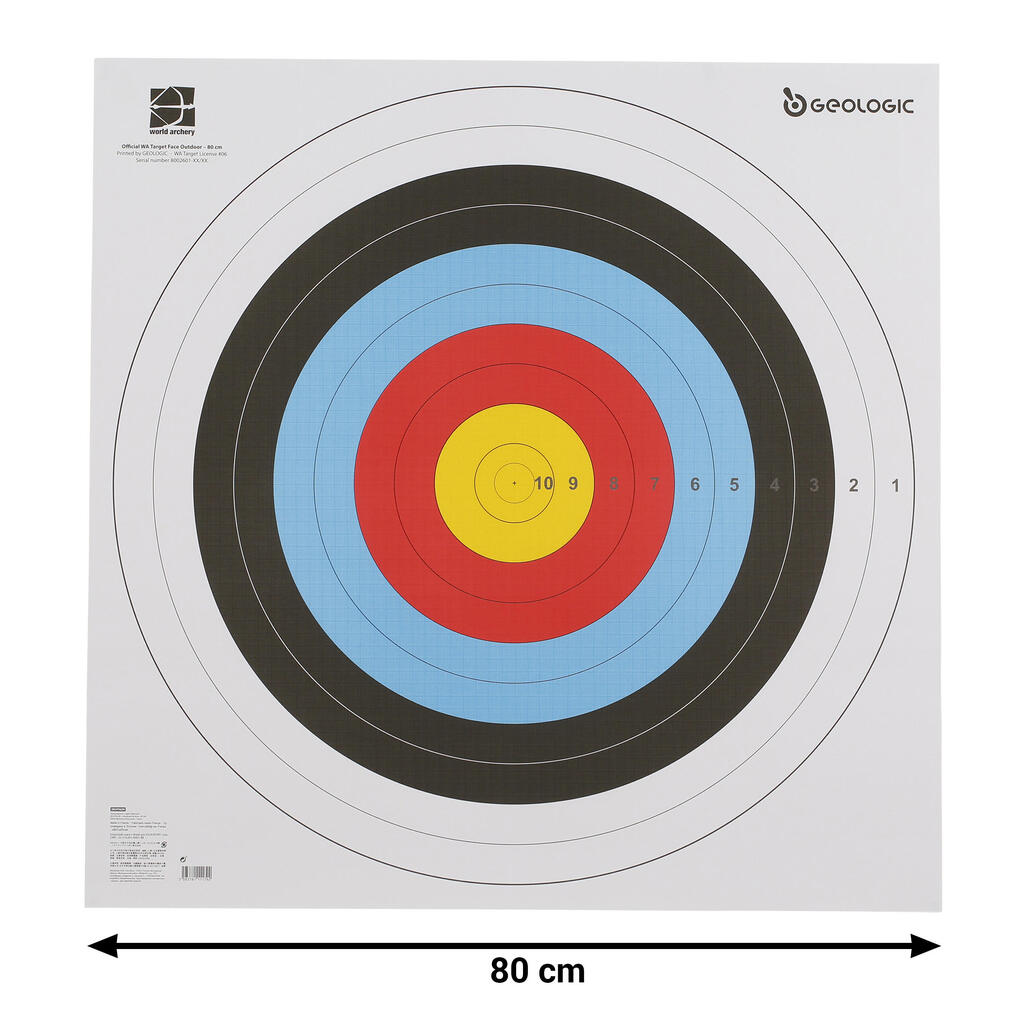 5 МИШЕНИ ЗА СТРЕЛБА С ЛЪК, 80 X 80 СМ