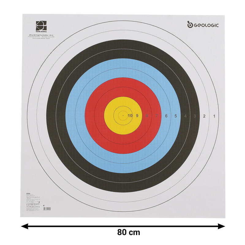 5 BLASONS TIR A L'ARC 80x80 cm