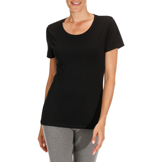 Active Regular Fit T Shirt Black | Buy Gym Wear For Women