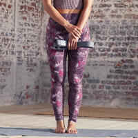 Reversible Dynamic Yoga Leggings - Purple/Grey