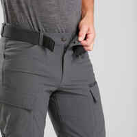 Pantalon desmontable montaña y trekking Hombre Travel 500 gris