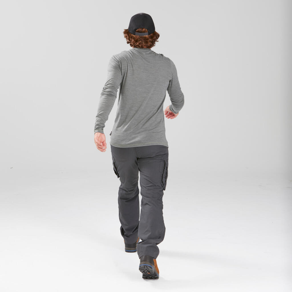 Pantalón de trekking viaje Travel 500 cargo para Hombre café