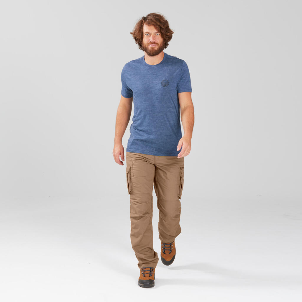 Pantalon cargo de trek voyage - TRAVEL 500 marron Homme