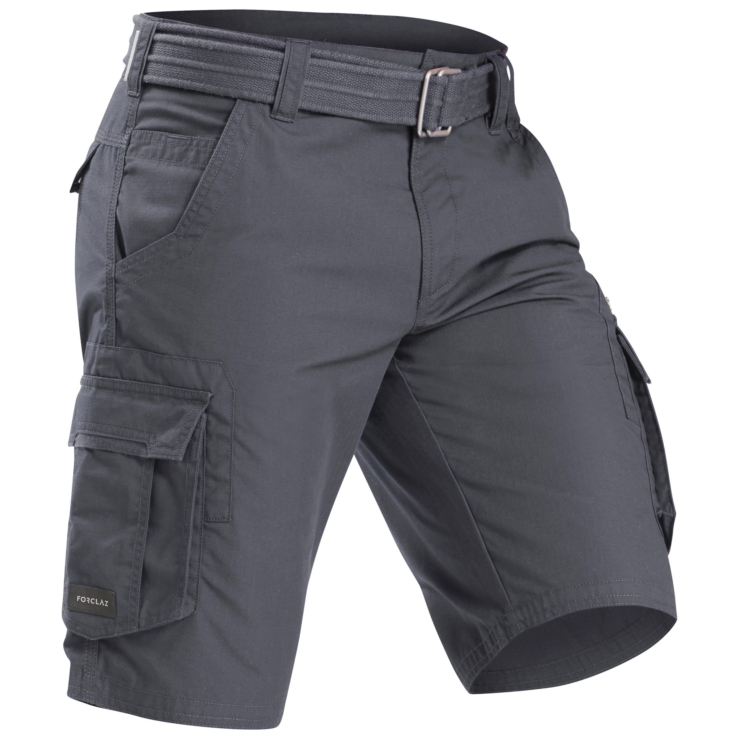 forclaz Men Reinforced Cargo Shorts Grey - Travel 500-picture-22