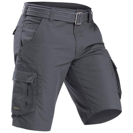 Short cargo de trek voyage - TRAVEL 100 marron homme