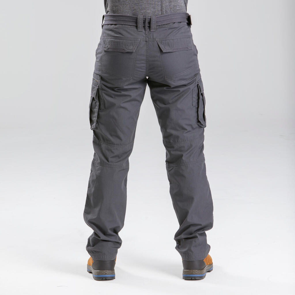 Pantalon cargo de trek voyage - TRAVEL 100 gris Homme