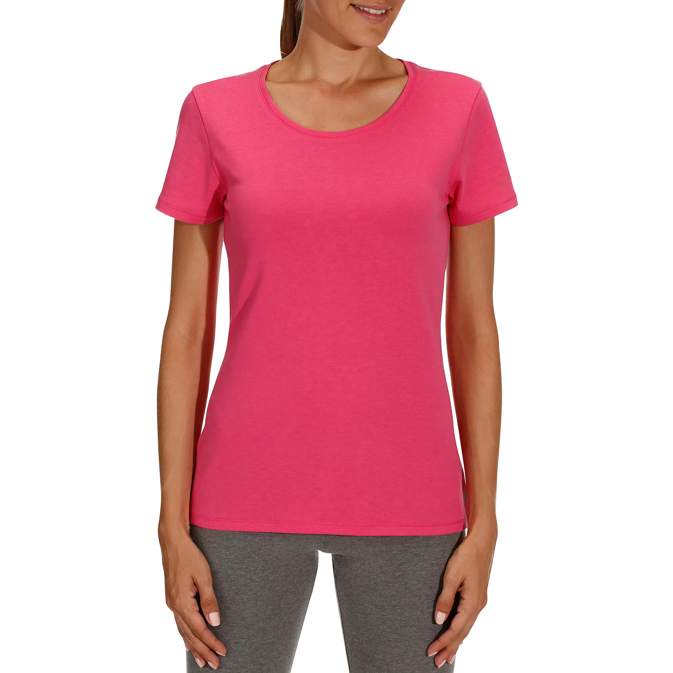 Active Women's Regular-Fit Short-Sleeved Fitness T-Shirt - Bright Pink 2/11